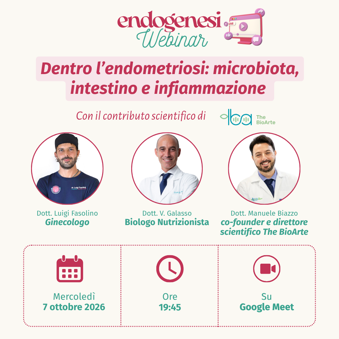 Webinar Endogenesi: Dentro l’endometriosi. Microbiota, intestino e infiammazione